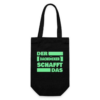 Arbeit Dachdecker - Geschenkbeutel für Flaschen - Schwarz - Vorne