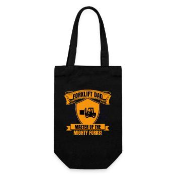 Forklift Operator Dad Heavy Equipment Driver Funny - Gift Bag for Bottles - black - Front