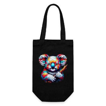 Koala - Geschenkbeutel für Flaschen - Schwarz - Vorne