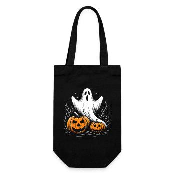 Halloween ghost - Gift Bag for Bottles - black - Front