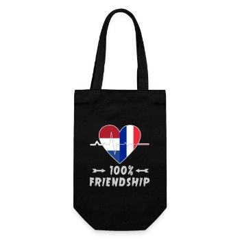 Les Pays-Bas et la France, une amitié à 100 % - Sac à bouteille - noir - Devant