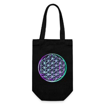 Flower of Life - Gift Bag for Bottles - black - Front