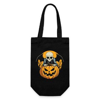 Costume de citrouille d’Halloween - Crâne - Effrayant - Sac à bouteille - noir - Devant