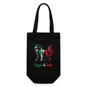 The pride of Sicily Italy flag - Gift Bag for Bottles - black - Front