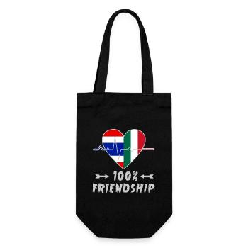 Thailand and Italy 100% friendship - Gift Bag for Bottles - black - Front