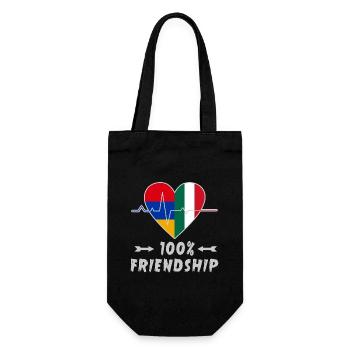Armenia and Italy 100% friendship - Gift Bag for Bottles - black - Front