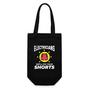 Electrician Humor Electrical Technician Engineer - Gift Bag for Bottles - black - Front