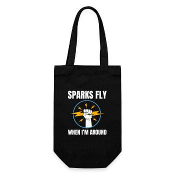 Electrician Humor Electrical Technician Engineer - Gift Bag for Bottles - black - Front