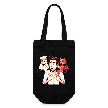 Torn the voice of conscience - Gift Bag for Bottles - black - Front