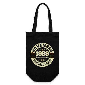 Vintage November 1969 - Geburtstag November 1969 - Geschenkbeutel für Flaschen - Schwarz - Vorne