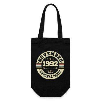 Vintage November 1992 - Birthday November 1992 - Gift Bag for Bottles - black - Front