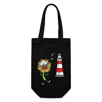 Sailor Sunflower Lighthouse Maritime Moin - Sac à bouteille - noir - Devant