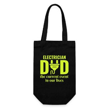 Electrician Dad Electrical Technician Fathers day - Gift Bag for Bottles - black - Front