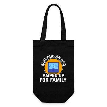 Electrician Dad Electrical Technician Engineer - Gift Bag for Bottles - black - Front