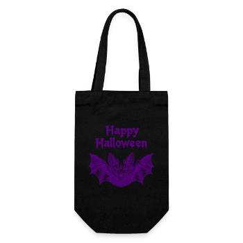 Happy Halloween - Geschenkbeutel für Flaschen - Schwarz - Vorne