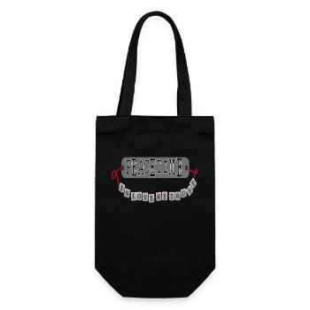 LOVE PEACE - Gift Bag for Bottles - black - Front