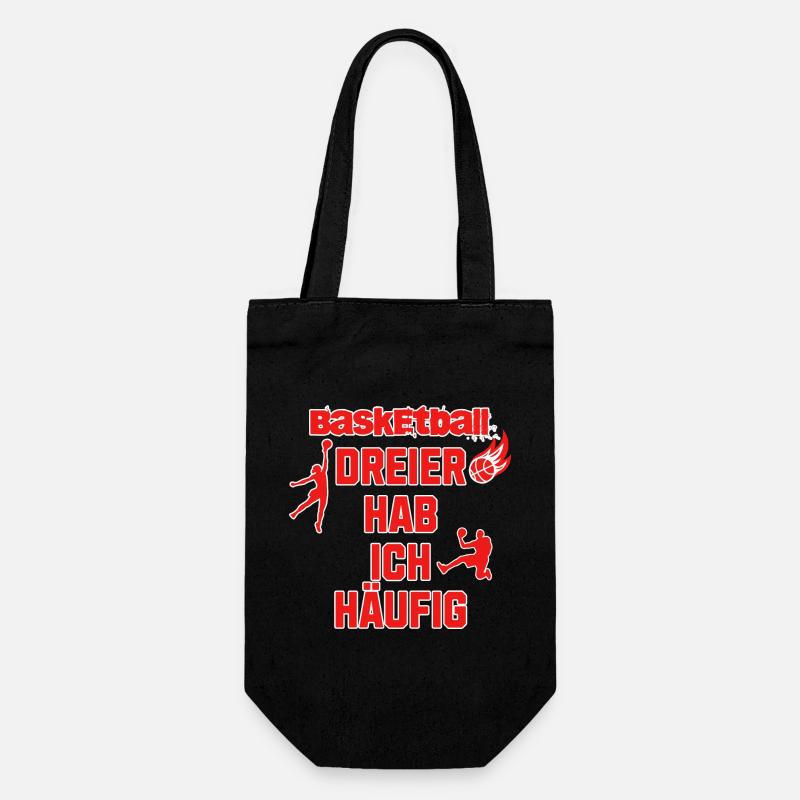 Basketball Spruch mit Humor - Geschenkbeutel für Flaschen - Schwarz