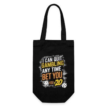 Gambling Humor – Bets for $20 - Gift Bag for Bottles - black - Front