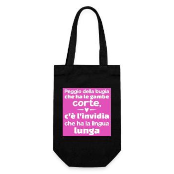 sticker ironic phrase lie envy sticker - Gift Bag for Bottles - black - Front