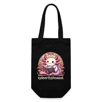 Axolotl Indoors Enthousiaste Livre Livres Cadeau - Sac à bouteille - noir - Devant