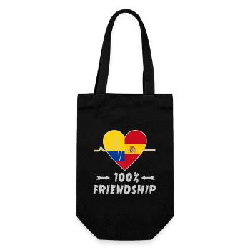 100 % amitié entre la Colombie et l'Espagne - Sac à bouteille - noir - Devant