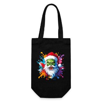 12 Zombie Screaming Santa Claus Paint Drops - Gift Bag for Bottles - black - Front