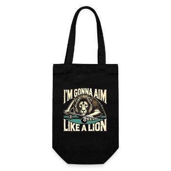 Je viserai comme un lion - billard - Sac à bouteille - noir - Devant
