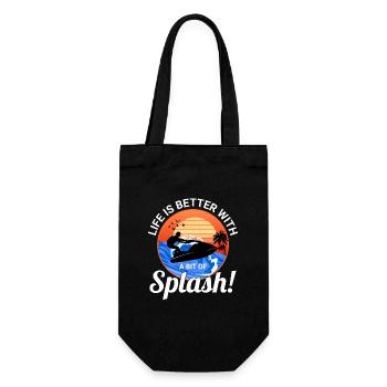 La vie est meilleure avec un peu de jet ski splash - Sac à bouteille - noir - Devant