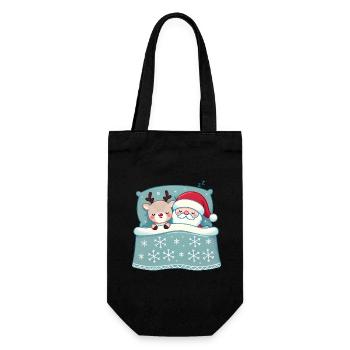 Duo de sommeil douillet renne du Père Noël - Sac à bouteille - noir - Devant