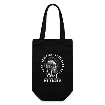 Papa le mythe le légendaire Chef de tribu - Sac à bouteille - noir - Devant