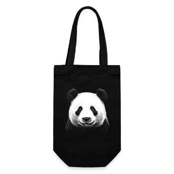 Portrait Panda Ours Ours Animaux Animaux - Sac à bouteille - noir - Devant