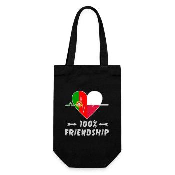 100 % amitié entre le Portugal et la Pologne - Sac à bouteille - noir - Devant