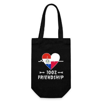 100 % amitié entre le Paraguay et la Pologne - Sac à bouteille - noir - Devant