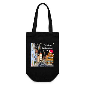 Rothenburg ob der Tauber, Joyeux Noël - Sac à bouteille - noir - Devant