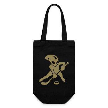 Silhouette Alien minimaliste Hockey sur glace - Sac à bouteille - noir - Devant