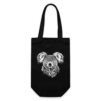 Koala Portrait Koala Bear Australia Animals - Gift Bag for Bottles - black - Front