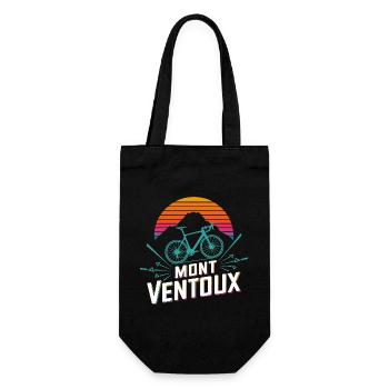 Mont Ventoux Retro Gradient Road Bike Art - Gift Bag for Bottles - black - Front