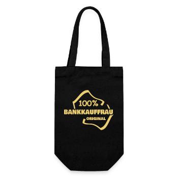 Bankkauffrau - Geschenkbeutel für Flaschen - Schwarz - Vorne
