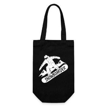 Snowboarders Snowboarding Snowboarding Winter sports - Gift Bag for Bottles - black - Front