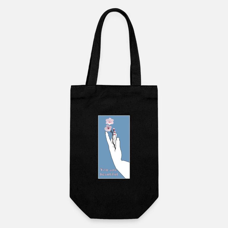 You are beautiful - Gift Bag for Bottles - black
