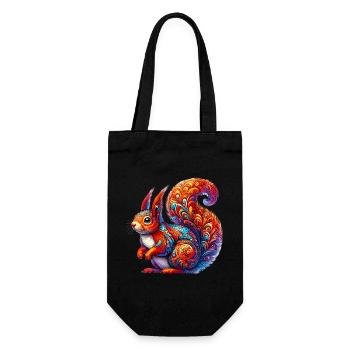 Squirrel - Gift Bag for Bottles - black - Front