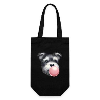 Terrier joueur avec chewing-gum - Sac à bouteille - noir - Devant
