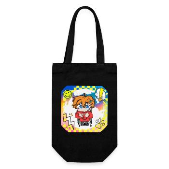 Colorful Pop Art Wheelchair Hero - Gift Bag for Bottles - black - Front