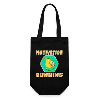 LUSTIGE MOTIVATION LAUFBIRNE - Geschenkbeutel für Flaschen - Schwarz - Vorne