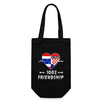 100 % amitié entre la Thaïlande et la Croatie - Sac à bouteille - noir - Devant