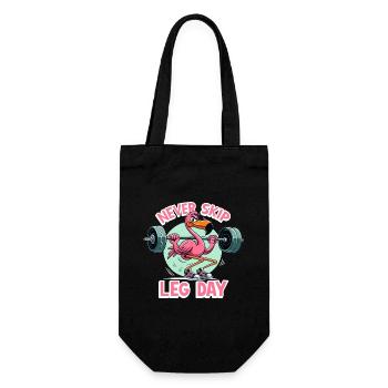 Jour des jambes Flamingo Leg Workout Cadeau de gymnastique drôle - Sac à bouteille - noir - Devant