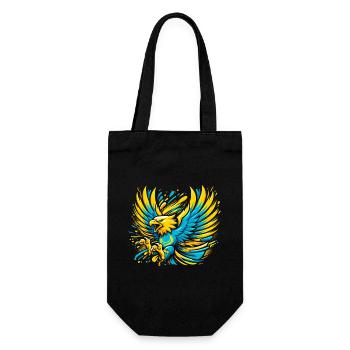 Kasachstan Adler Flagge Fahne cool Geschenk - Geschenkbeutel für Flaschen - Schwarz - Vorne