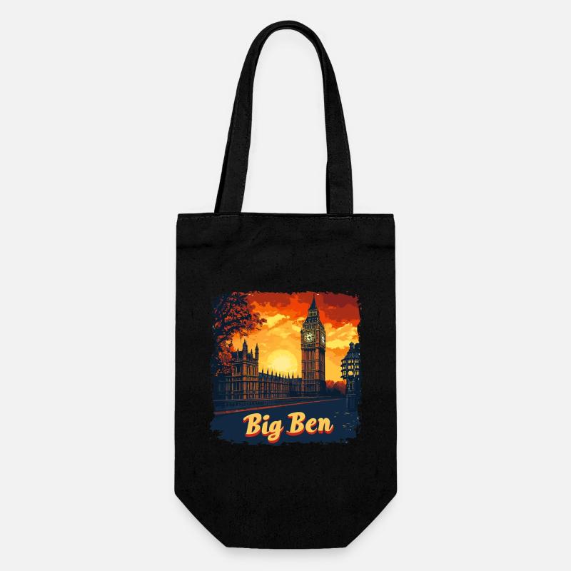 Panoramic view of Big Ben - Gift Bag for Bottles - black
