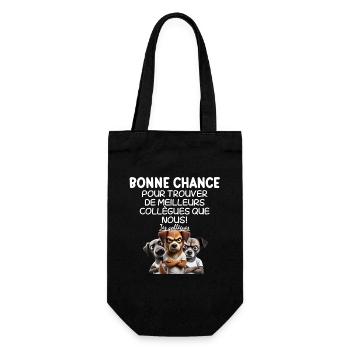 Good luck finding better colleagues - Gift Bag for Bottles - black - Front