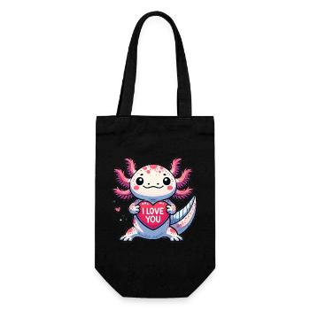 Je t’aime Axolotl - Sac à bouteille - noir - Devant